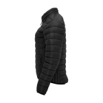 Veste publicitaire matelassée pour femme 100% polyester 290 g/m² Roly couleur noir vue latérale