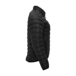 Veste publicitaire matelassée pour femme 100% polyester 290 g/m² Roly couleur noir deuxième vue latérale