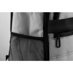 Sac à dos matelassé en RPET pour ordinateur et bande pour valise 15'' couleur gris première vue