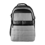 Sac à dos matelassé en RPET pour ordinateur et bande pour valise 15'' couleur gris deuxième vue