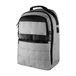 Sac à dos matelassé en RPET pour ordinateur et bande pour valise 15'' couleur gris troisième vue