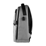 Sac à dos matelassé en RPET pour ordinateur et bande pour valise 15'' couleur gris quatrième vue