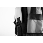 Sac à dos matelassé en RPET pour ordinateur et bande pour valise 15'' couleur gris sixième vue