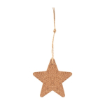 Décoration de Noël en liège en forme d'étoile avec cordon couleur marron première vue