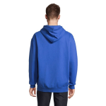 Sweat à capuche en coton et polyester SOL'S Carter 280 g/m² couleur bleu roi deuxième vue photographique