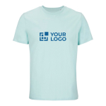 T-shirt unisexe 100% coton biologique SOL'S Legend 175 g/m² couleur bleu gris vue avec zone d'impression