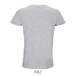 T-shirt unisexe en coton avec col rond SOL'S Crusader 150 g/m² couleur gris chiné vue arrière