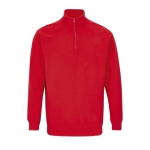 Sweat coton/polyester à fermeture 1/4 SOL'S Conrad 280 g/m² couleur rouge