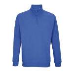 Sweat coton/polyester à fermeture 1/4 SOL'S Conrad 280 g/m² couleur bleu roi troisième vue