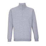 Sweat coton/polyester à fermeture 1/4 SOL'S Conrad 280 g/m² couleur gris clair