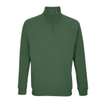Sweat coton/polyester à fermeture 1/4 SOL'S Conrad 280 g/m² couleur vert foncé
