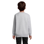 Sweat coton/polyester recyclé, enfants, SOL'S Columbia 280 g/m² couleur gris clair deuxième vue photographique