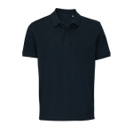 Polo unisexe en 100% coton bio, boutons, SOL'S Pegase 210 g/m² couleur noir