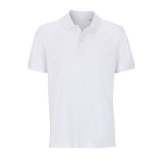 Polo unisexe en 100% coton bio, boutons, SOL'S Pegase 210 g/m² couleur blanc neuvième vue