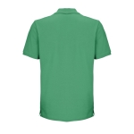 Polo unisexe en 100% coton bio, boutons, SOL'S Pegase 210 g/m² couleur vert vue arrière