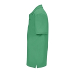 Polo unisexe en 100% coton bio, boutons, SOL'S Pegase 210 g/m² couleur vert vue latérale