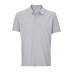 Polo unisexe en 100% coton bio, boutons, SOL'S Pegase 210 g/m² couleur gris clair