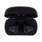 Écouteurs sans fil ergonomiques dans un étui personnalisable couleur noir cinquième vue