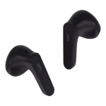 Écouteurs sans fil ergonomiques dans un étui personnalisable couleur noir sixième vue