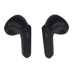 Écouteurs sans fil ergonomiques dans un étui personnalisable couleur noir septième vue