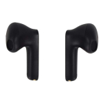 Écouteurs sans fil ergonomiques dans un étui personnalisable couleur noir huitième vue