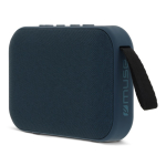 Enceinte bluetooth noire portable de forme rectangulaire couleur bleu