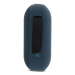 Enceinte bluetooth noire portable de forme rectangulaire couleur bleu cinquième vue