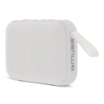 Enceinte bluetooth noire portable de forme rectangulaire couleur blanc