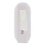 Enceinte bluetooth noire portable de forme rectangulaire couleur blanc cinquième vue