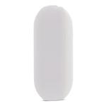 Enceinte bluetooth noire portable de forme rectangulaire couleur blanc sixième vue