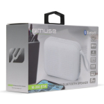 Enceinte bluetooth noire portable de forme rectangulaire couleur blanc septième vue