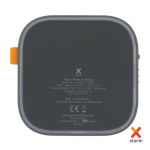 Chargeur sans fil compact de forme carrée 15W couleur gris quatrière vue