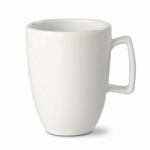 Tasse blanche céramique à poignée rectangulaire fabrication UE 230ml couleur blanc