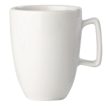 Tasse blanche céramique à poignée rectangulaire fabrication UE 230ml couleur blanc quatrière vue