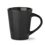 Tasse céramique couleurs à poignée triangulaire fabriquée en UE 270ml couleur noir