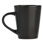 Tasse céramique couleurs à poignée triangulaire fabriquée en UE 270ml couleur noir deuxième vue