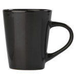 Tasse céramique couleurs à poignée triangulaire fabriquée en UE 270ml couleur noir quatrière vue
