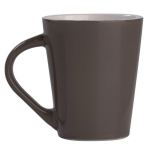 Tasse céramique couleurs à poignée triangulaire fabriquée en UE 270ml couleur gris deuxième vue