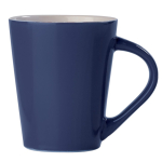Tasse céramique couleurs à poignée triangulaire fabriquée en UE 270ml couleur bleu foncé quatrière vue