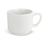 Tasse céramique blanche avec une poignée rectangulaire compacte 250ml couleur blanc