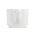 Tasse céramique blanche avec une poignée rectangulaire compacte 250ml couleur blanc troisième vue