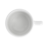 Tasse céramique blanche avec une poignée rectangulaire compacte 250ml couleur blanc sixième vue