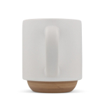 Tasse avec design élégant finlandais sur la partie inférieure 300ml couleur blanc quatrière vue