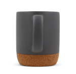 Tasse de couleurs avec détail en liège sur la base 250ml couleur gris quatrière vue