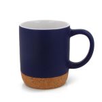 Tasse de couleurs avec détail en liège sur la base 250ml couleur bleu foncé