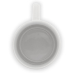 Petite tasse avec poignée triangulaire spéciale pour sublimation 180ml couleur blanc deuxième vue