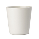 Tasse en céramique avec poignée carrée sur la partie supérieure 180ml couleur blanc troisième vue