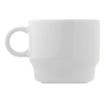Tasse en porcelaine blanche empilable fabriquée en UE 180ml couleur blanc quatrière vue