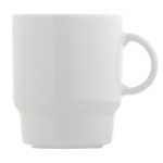 Tasse en porcelaine blanche empilable fabriquée en UE 250ml couleur blanc deuxième vue