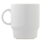 Tasse en porcelaine blanche empilable fabriquée en UE 250ml couleur blanc quatrière vue